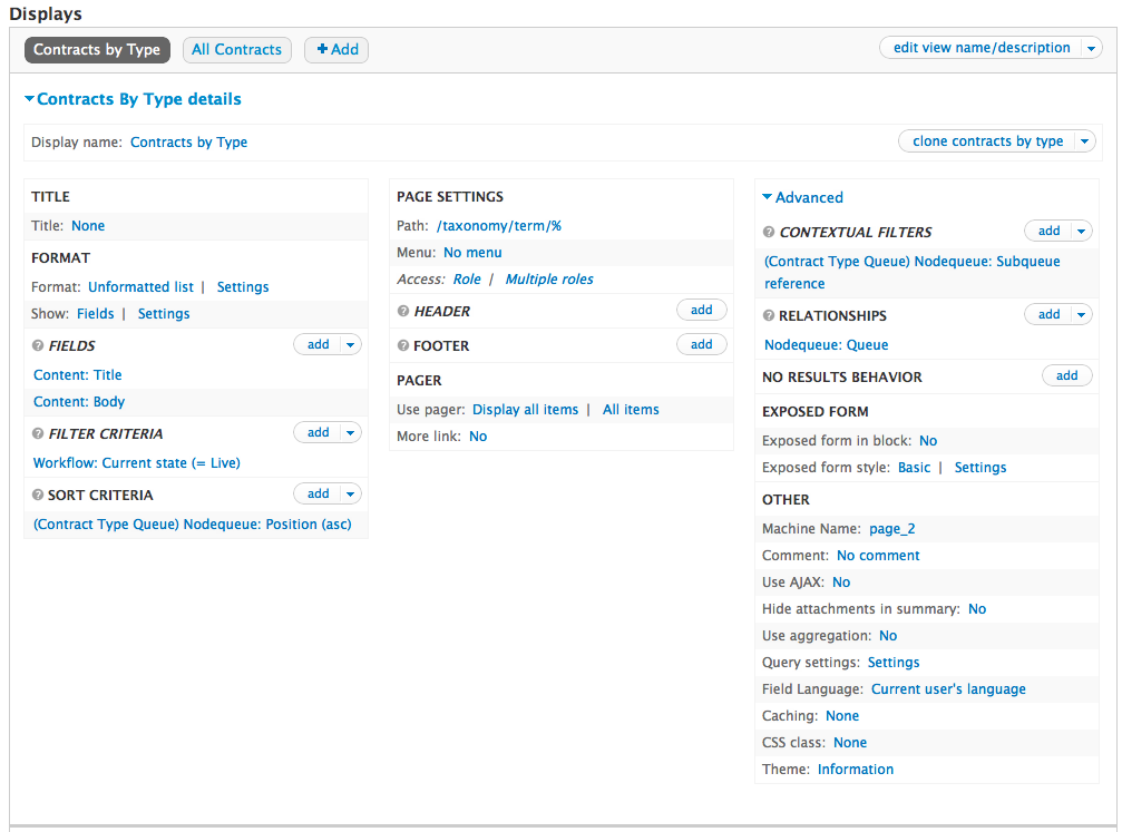Views smartqueue taxonomy Config